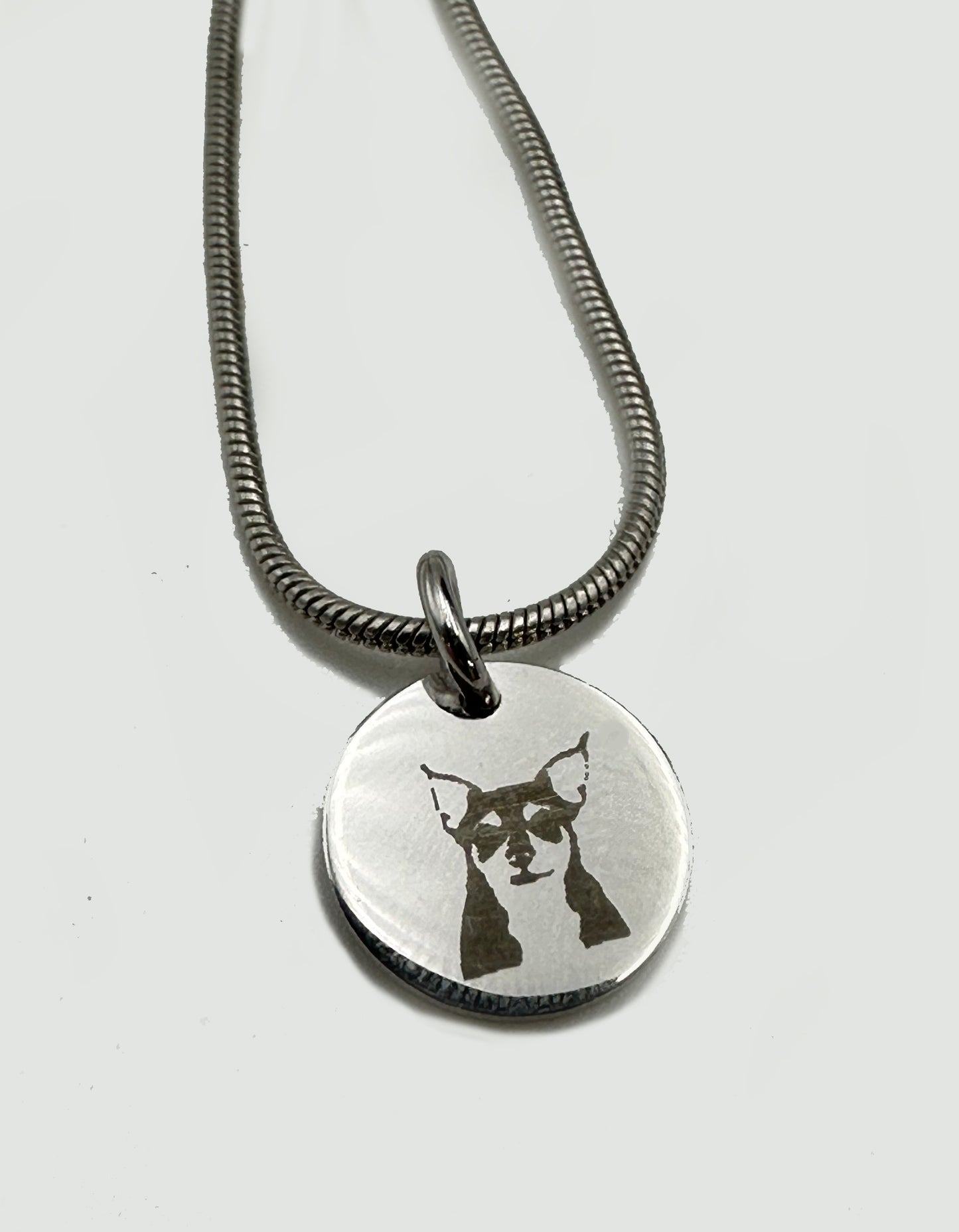 Custom Engraved Sterling Pendant Necklace